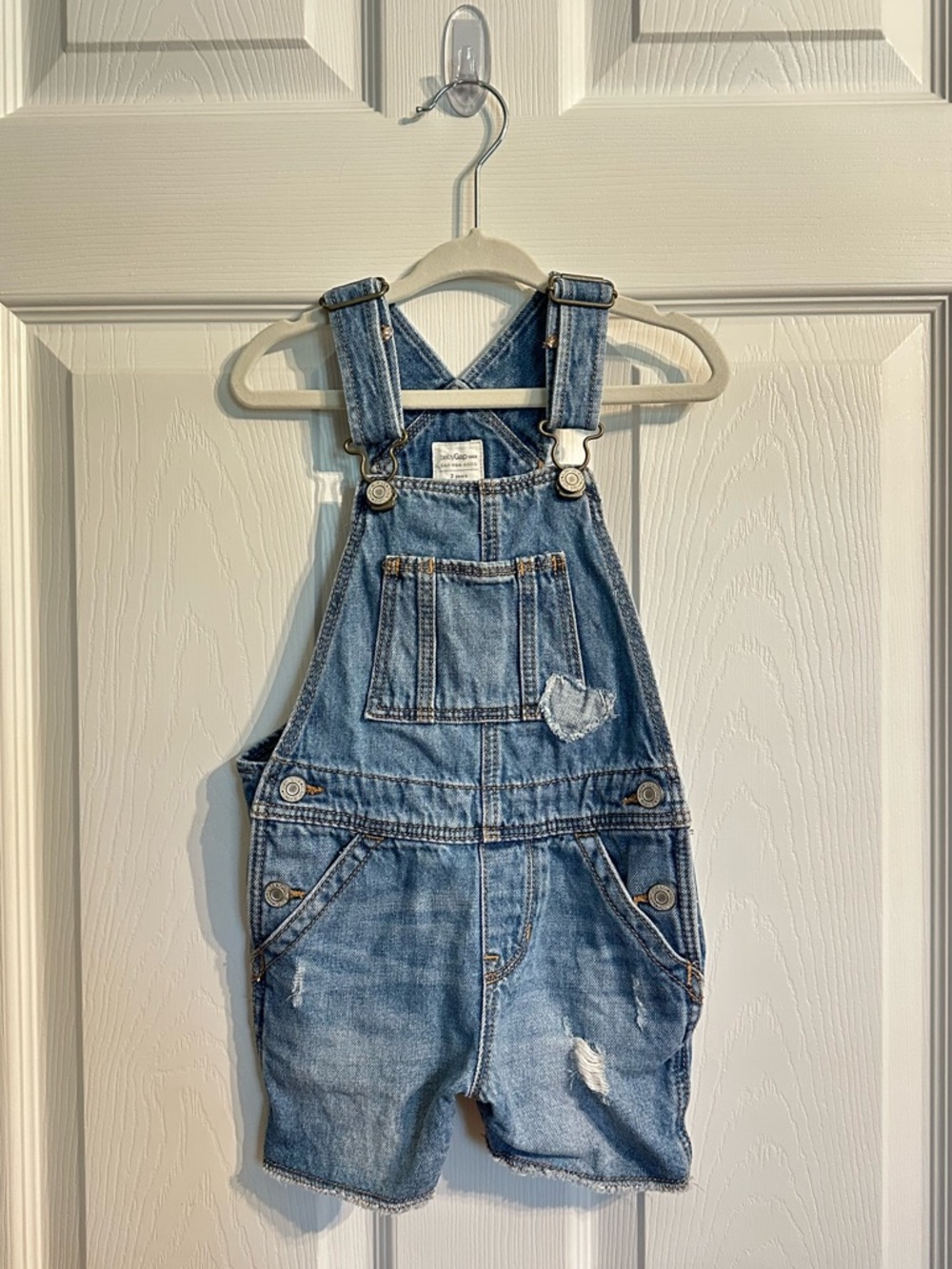 GAP Denim Short Overalls 2T